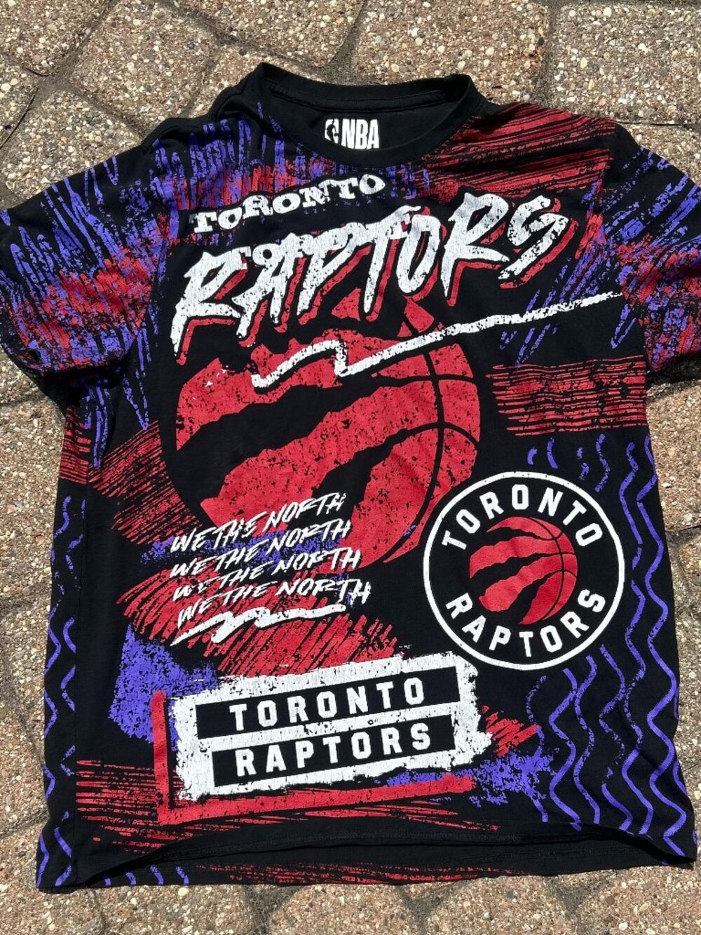 NBA Toronto Raptors All Over Print AOP Graphic T-Shirt Sz Large We The North